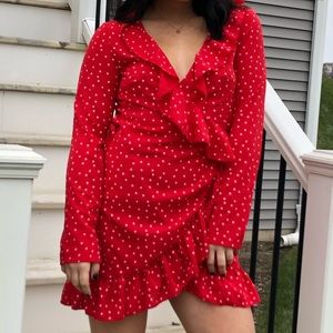 White and red star dress